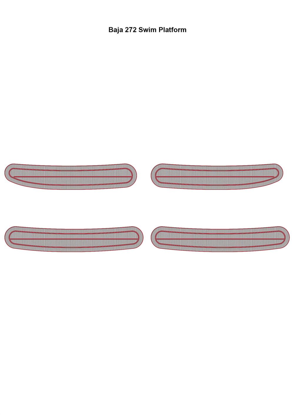 Baja 272 Swim Platform Step Pad Boat EVA Foam Faux Teak Deck Floor Mat Flooring SeaDek MarineMat Gatorstep Style Self Adhesive