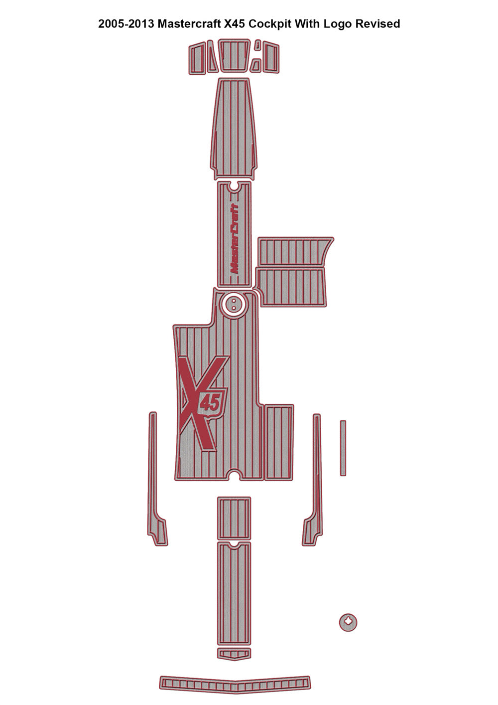 2005-2013 Mastercraft X45 Cockpit Pad Boat EVA Foam Faux Teak Deck Floor Mat SeaDek MarineMat Gatorstep Style Self Adhesive