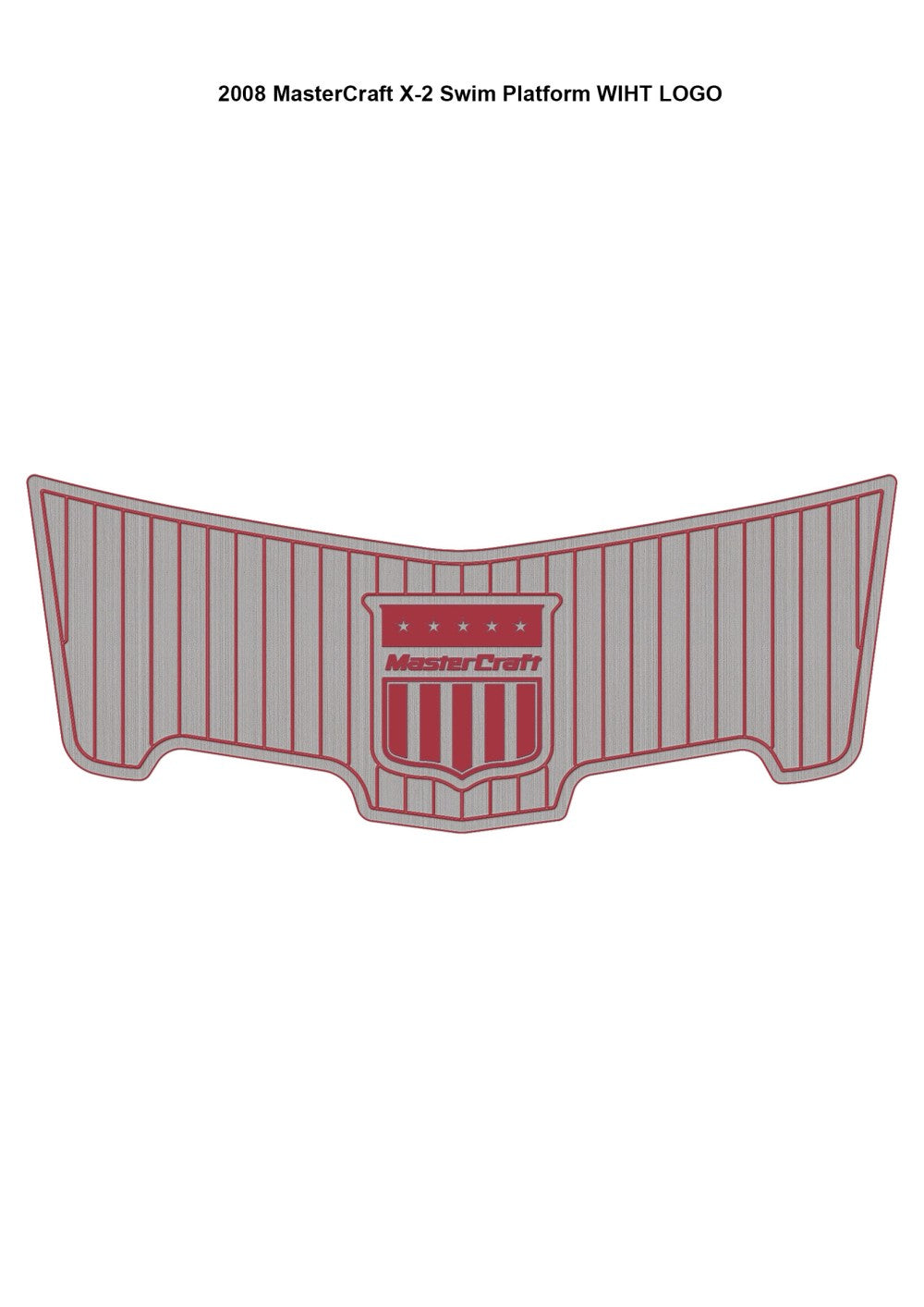 2008 MasterCraft X-2 Boat Swim Platform Pad Boat EVA Foam Faux Teak Deck Floor SeaDek MarineMat Gatorstep Style Self Adhesive