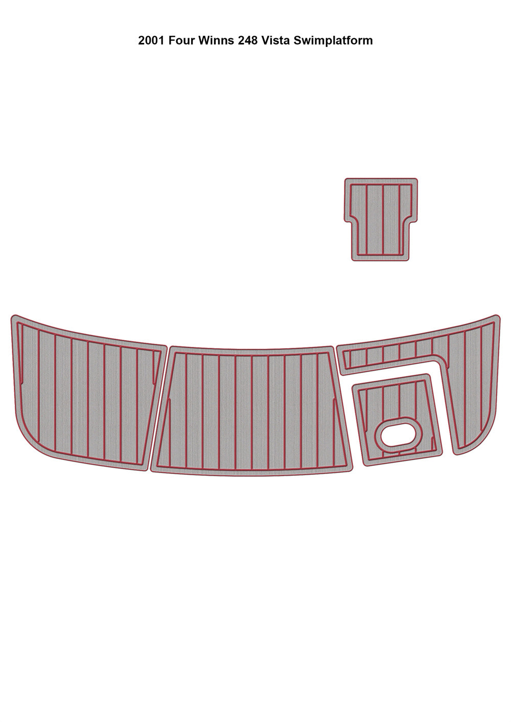 2001 Four Winns 248 Vista Swim Platform Boat EVA Faux Foam Teak Deck Floor Pad SeaDek MarineMat Gatorstep Style Self Adhesive