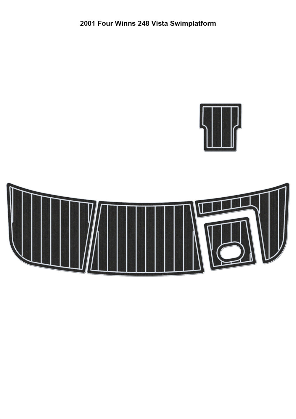 2001 Four Winns 248 Vista Swim Platform Boat EVA Faux Foam Teak Deck Floor Pad SeaDek MarineMat Gatorstep Style Self Adhesive