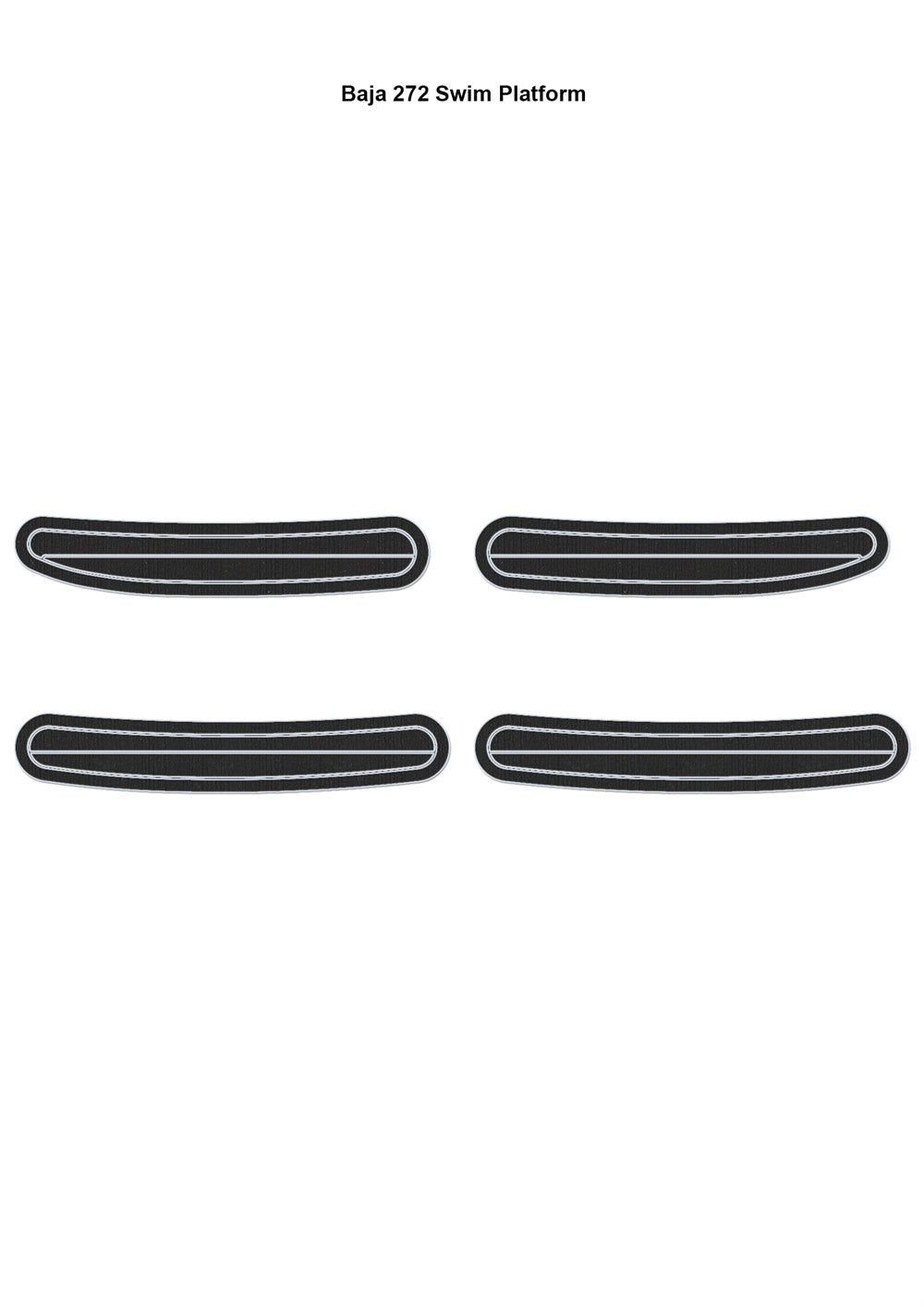 Baja 272 Swim Platform Step Pad Boat EVA Foam Faux Teak Deck Floor Mat Flooring SeaDek MarineMat Gatorstep Style Self Adhesive