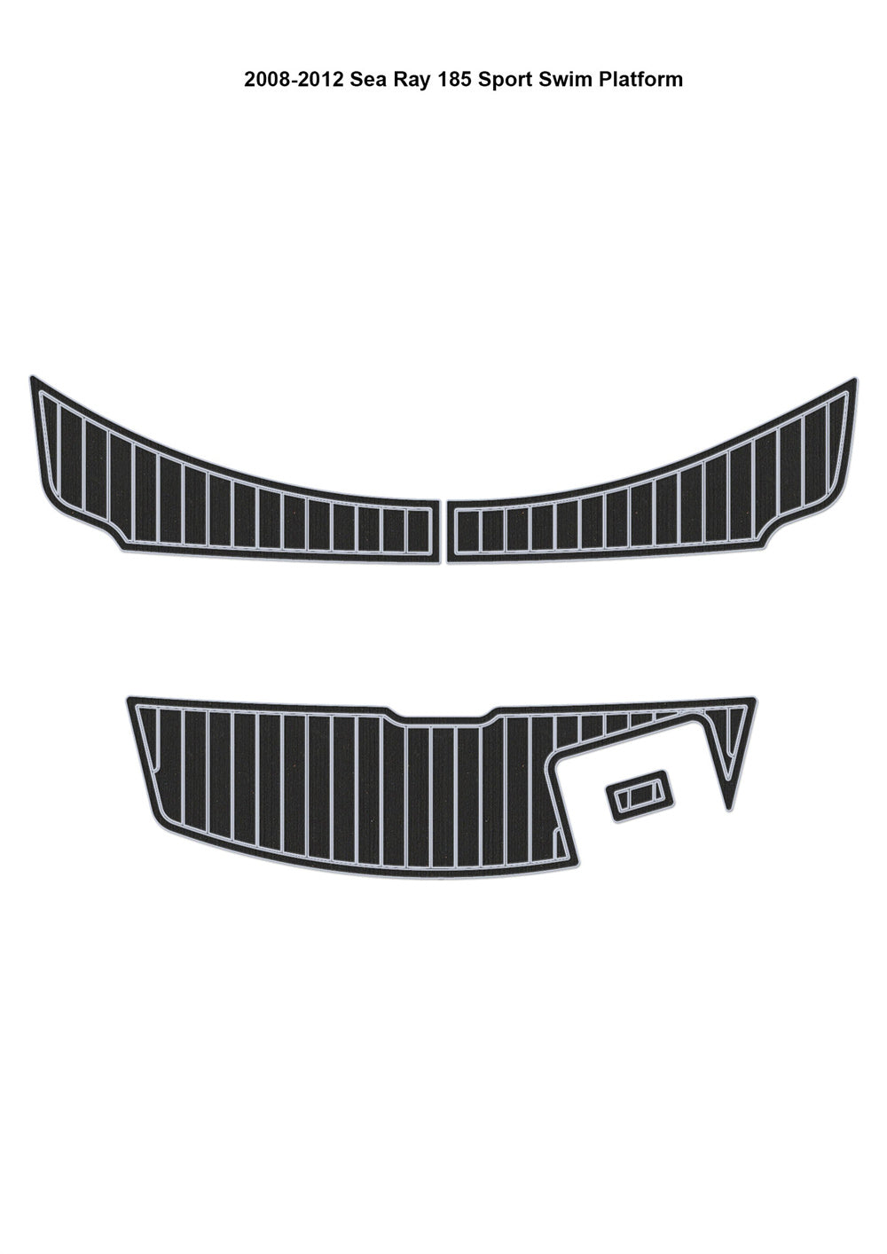 2008-2012 Sea Ray 185 Sport Swim Platform Pad Boat EVA Foam Teak Deck Floor Mat SeaDek MarineMat Gatorstep Style Self Adhesive