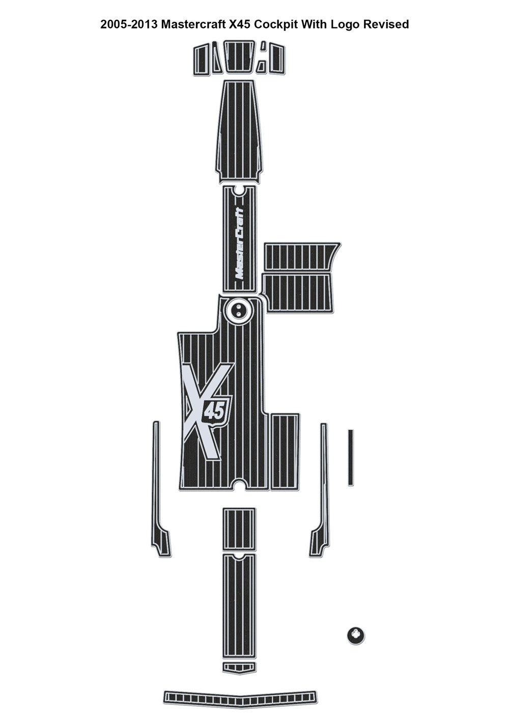 2005-2013 Mastercraft X45 Cockpit Pad Boat EVA Foam Faux Teak Deck Floor Mat SeaDek MarineMat Gatorstep Style Self Adhesive