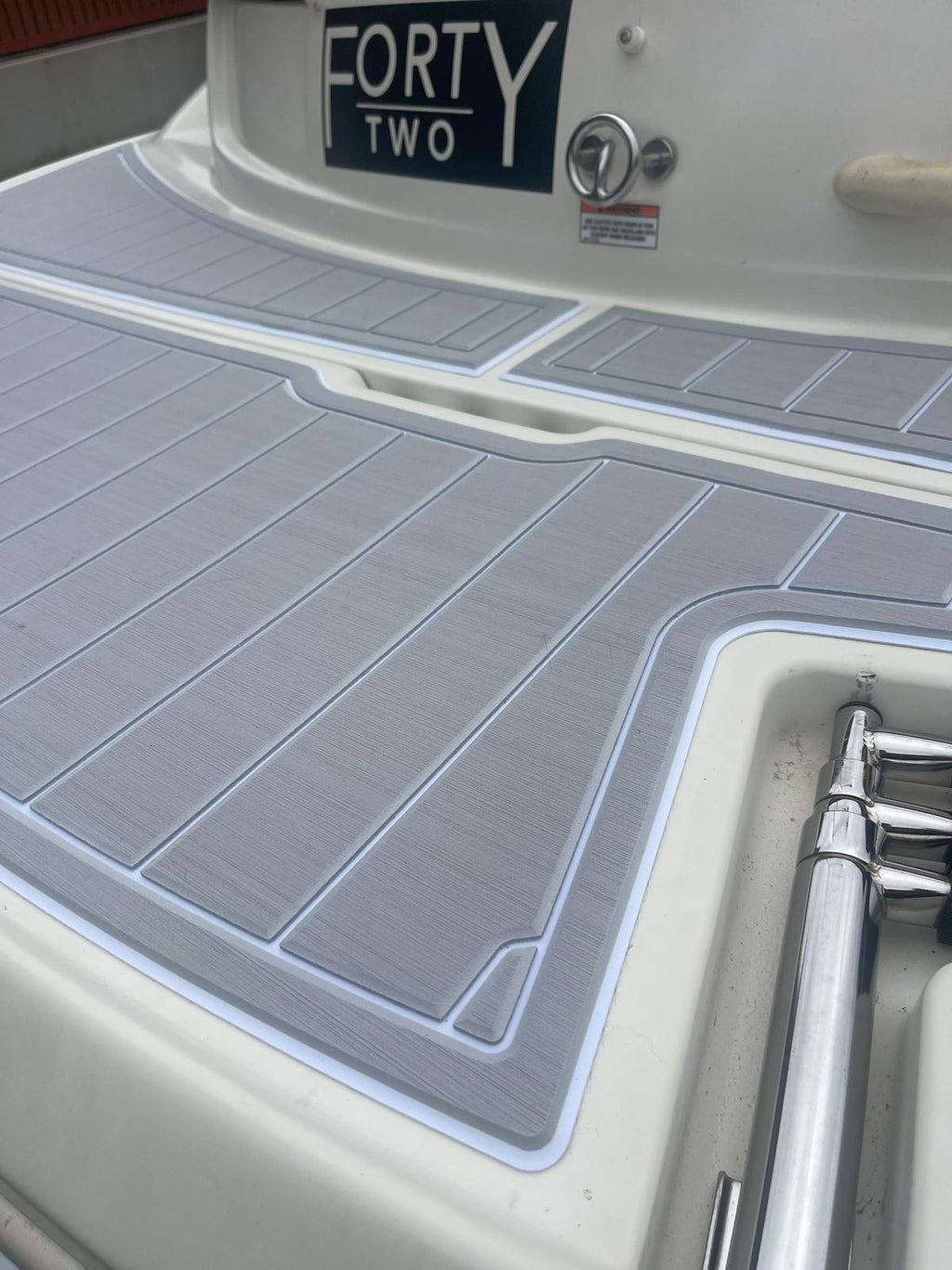 2008-2012 Sea Ray 185 Sport Swim Platform Pad Boat EVA Foam Teak Deck Floor Mat SeaDek MarineMat Gatorstep Style Self Adhesive