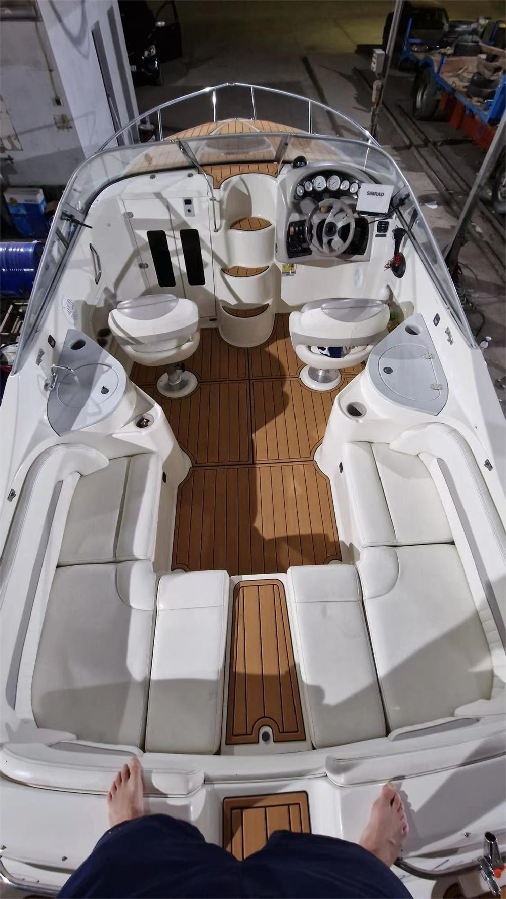 2005 Stingray 250 CR Swim Platform Cockpit Pad Boat EVA Foam Teak Deck Floor Mat