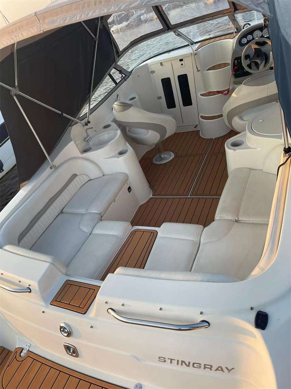 2005 Stingray 250 CR Swim Platform Cockpit Pad Boat EVA Foam Teak Deck Floor Mat