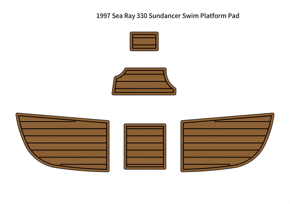 1997 Sea Ray 330 Sundancer Swim Platform Pad Boat EVA Foam Teak Deck Floor Mat