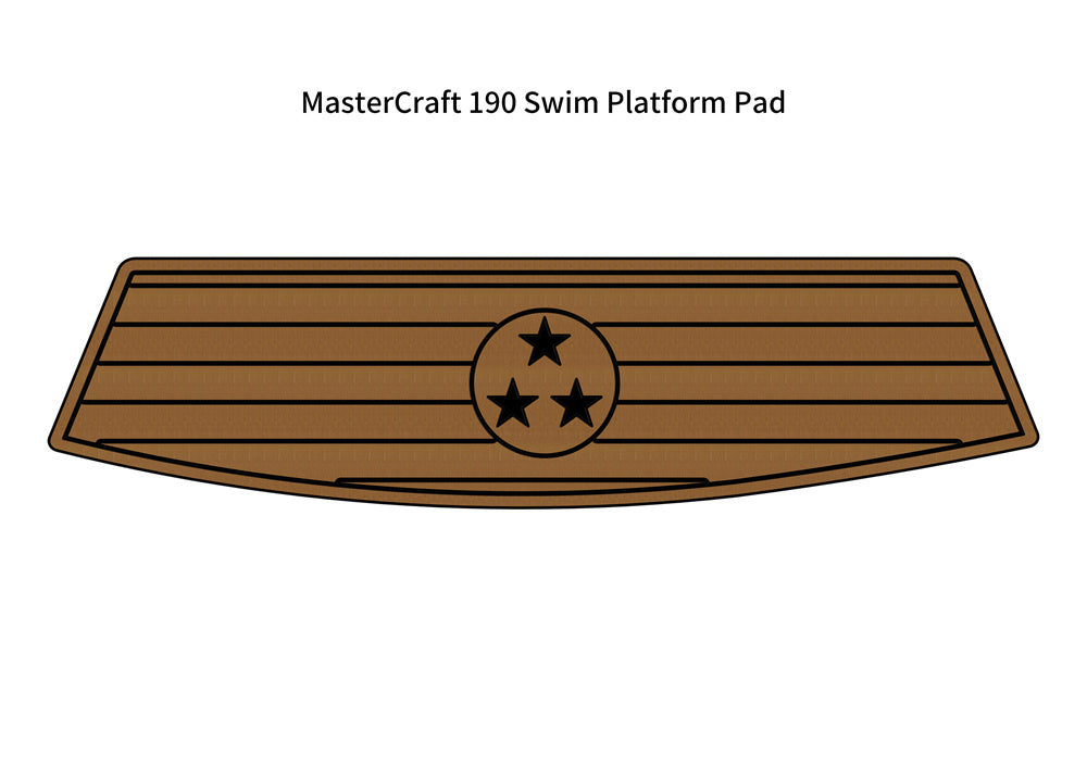 MasterCraft 190 Swim Platform Step Boat EVA Foam Faux Teak Deck Floor Pad Mat SeaDek MarineMat Gatorstep Style Self Adhesive