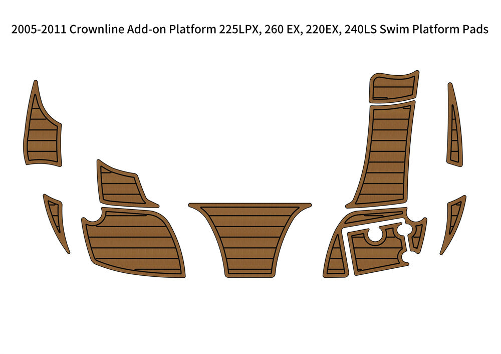 2005-2011 Crownline 225LPX 260EX 220EX 240LS Add-on Swim Platform Boat EVA Floor SeaDek MarineMat Gatorstep Style Self Adhesive