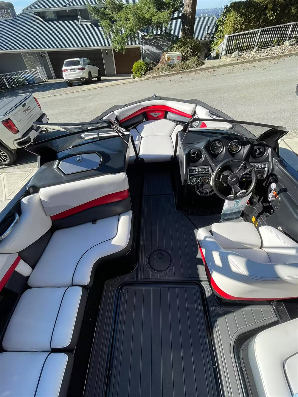 2015-2017 AXIS A22 Swim Platform Cockpit Pad Boat EVA Foam Teak Deck Floor Mat SeaDek MarineMat Style Self Adhesive