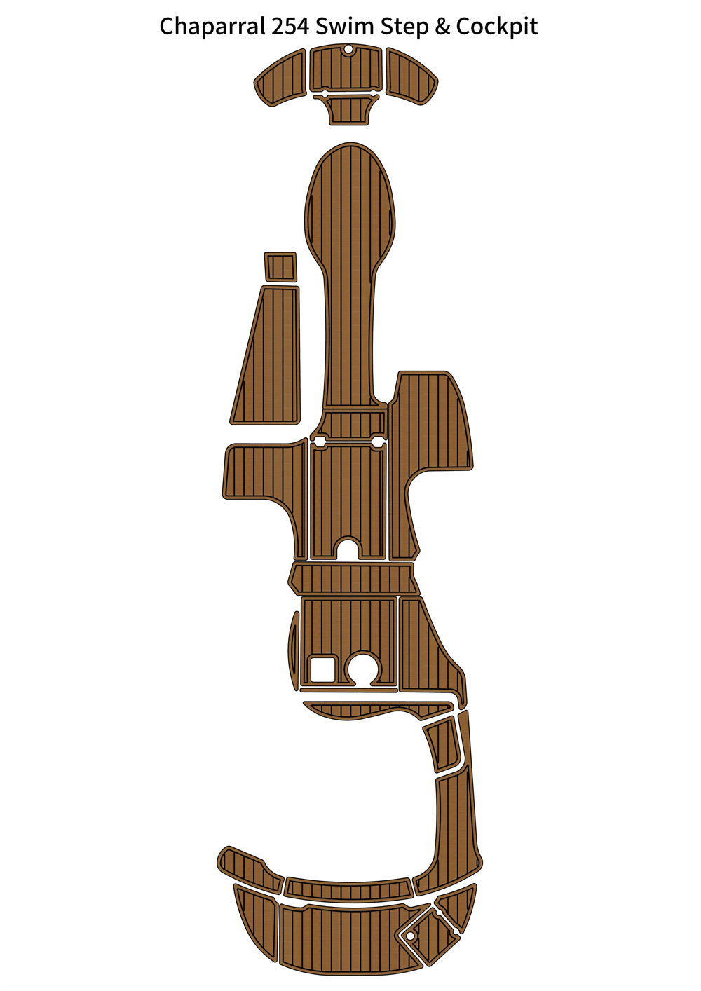 Chaparral 254 Swim Step Platform Cockpit Boat EVA Foam Teak Deck Floor Pad Mat SeaDek MarineMat Gatorstep Style Self Adhesive