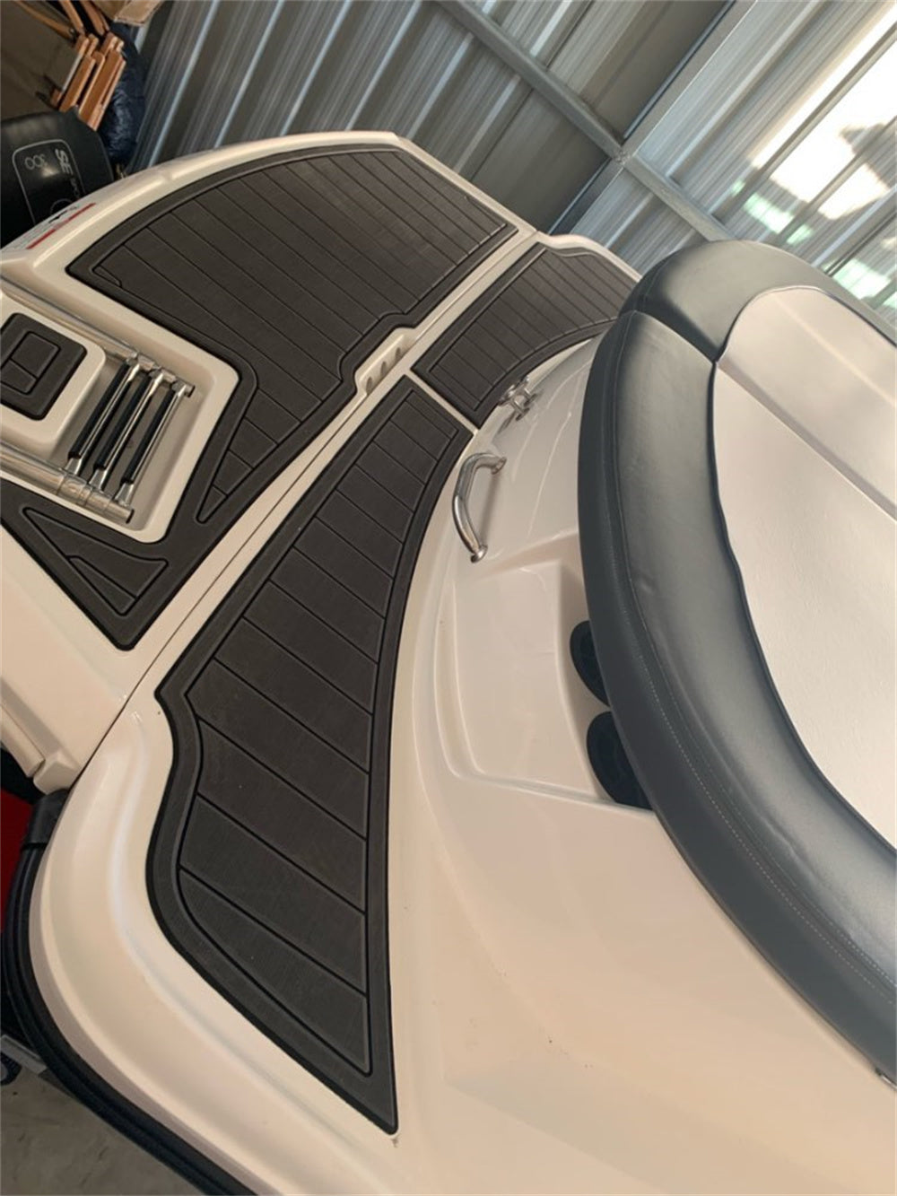 2008-2012 Sea Ray 185 Sport Swim Platform Pad Boat EVA Foam Teak Deck Floor Mat SeaDek MarineMat Gatorstep Style Self Adhesive