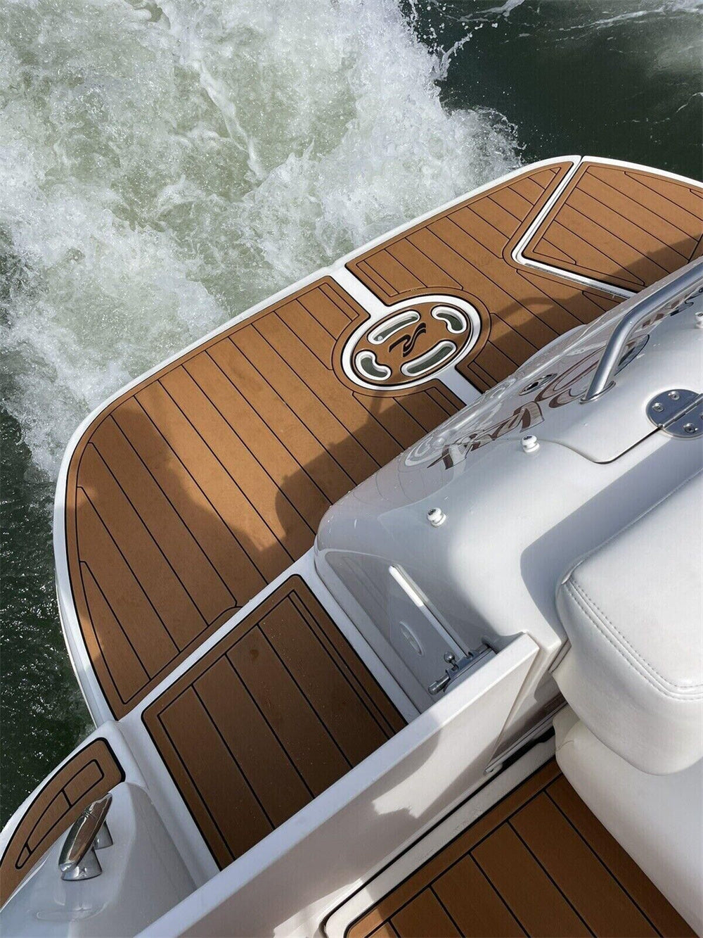 2008 Sea Ray 280 Sundancer Cabin Pad Boat EVA Foam Faux Teak Floor Mat SeaDek MarineMat Gatorstep Style Self Adhesive
