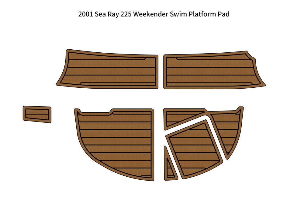 2001 Sea Ray 225 Weekender Swim Platform Pad Boat EVA Foam Teak Deck Floor Mat SeaDek MarineMat Gatorstep Style Self Adhesive