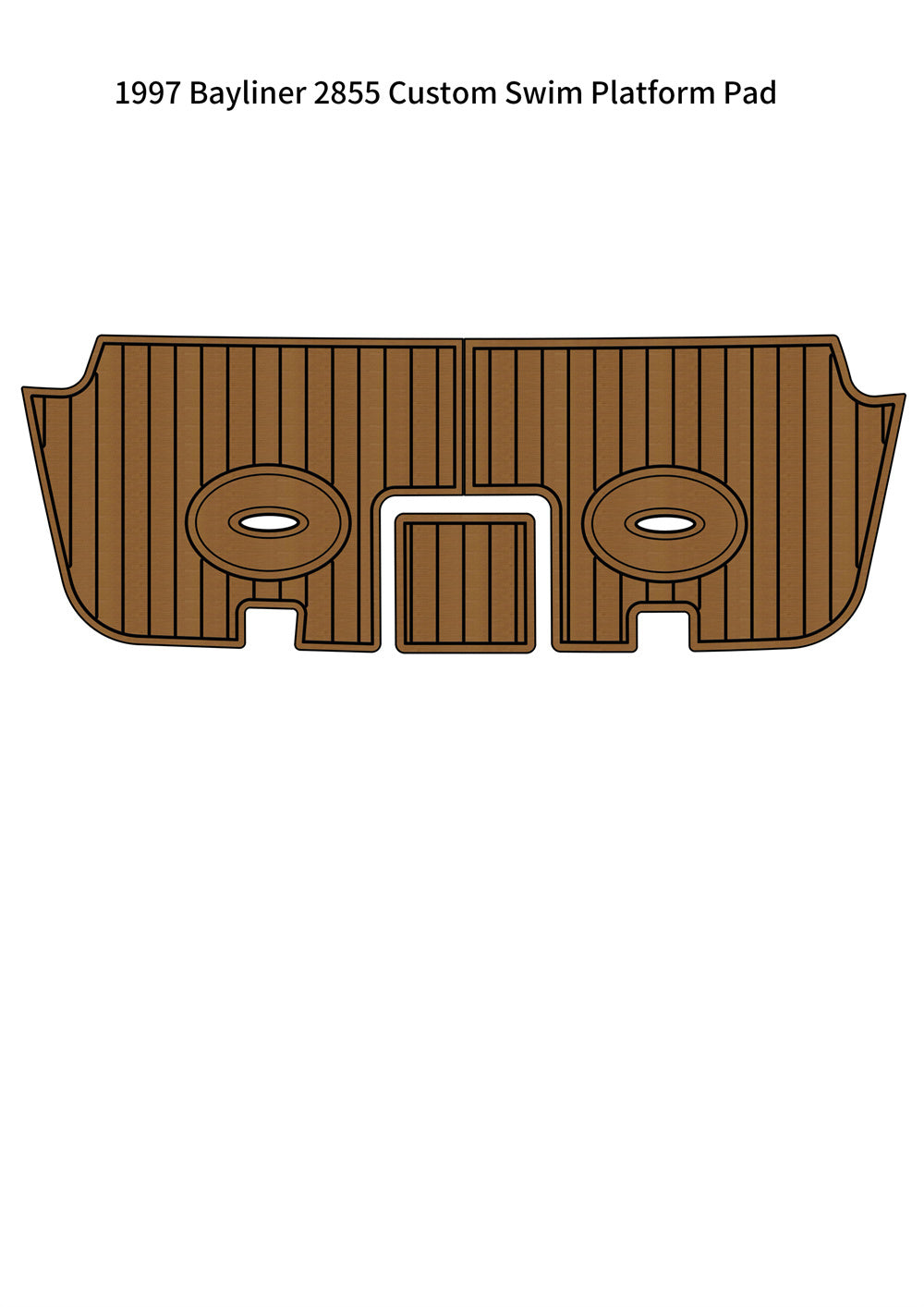 1997 Bayliner 2855 Custom Swim Platform Boat EVA Foam Teak Deck Floor Pad Mat SeaDek MarineMat Gatorstep Style Self Adhesive