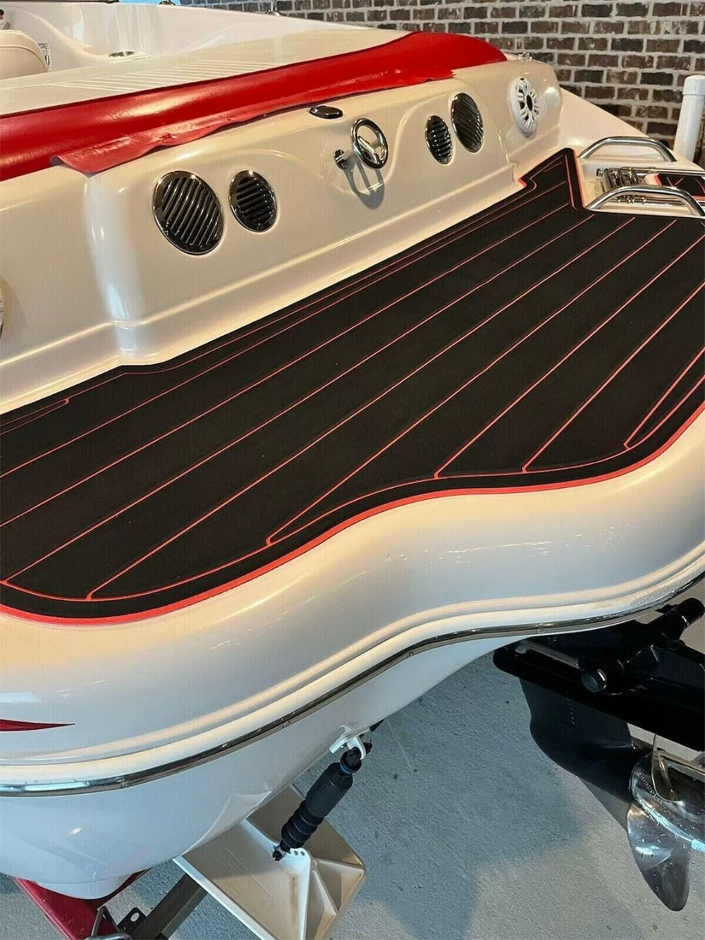 2006 Tahoe Q6 Swim Platform Boat EVA Faux Foam Teak Deck Floor Pad Flooring Mat SeaDek MarineMat Gatorstep Style Self Adhesive