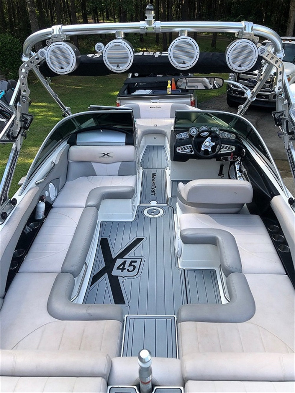 2008 Mastercraft X45 Side Top Pad Boat EVA Teak Deck Foam Faux Floor Mat SeaDek MarineMat Gatorstep Style Self Adhesive