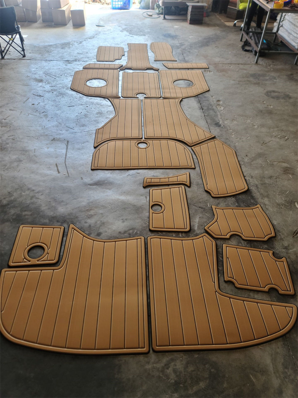 2012 Monterey 264FS Swim Platform Cockpit Pad Boat EVA Foam Teak Deck Floor Mat