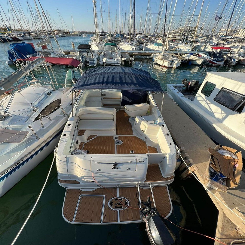 2004 Sea Ray 240 Sundancer Swim Platform Cockpit Pad Boat EVA Foam Teak Floor SeaDek MarineMat Style Self Adhesive