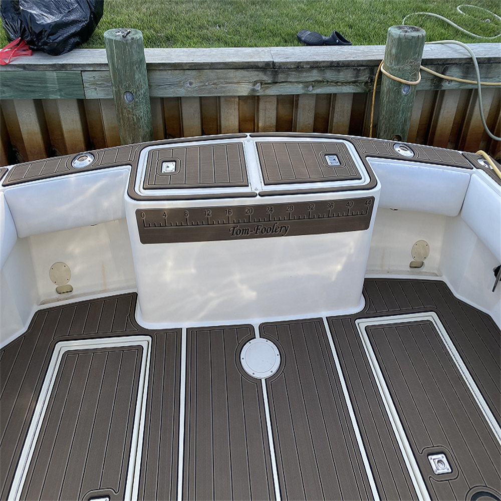 1998 Carolina Classic 28 Cockpit Pad Boat EVA Foam Faux Teak Deck Floor Mat SeaDek MarineMat Gatorstep Style Self Adhesive