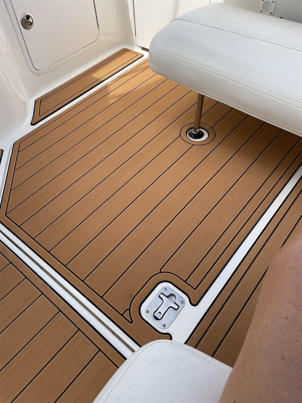 2008 Sea Ray 280 Sundancer Cabin Pad Boat EVA Foam Faux Teak Floor Mat SeaDek MarineMat Gatorstep Style Self Adhesive