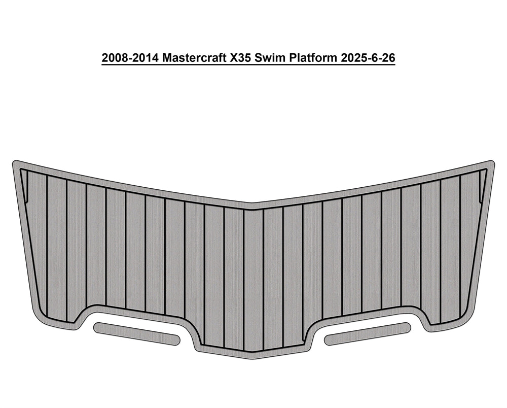 2008-2014 MasterCraft X35 Swim Platform Pad Boat EVA Foam Faux Teak Deck Floor Mat SeaDek MarineMat Gatorstep Style Self Adhesive