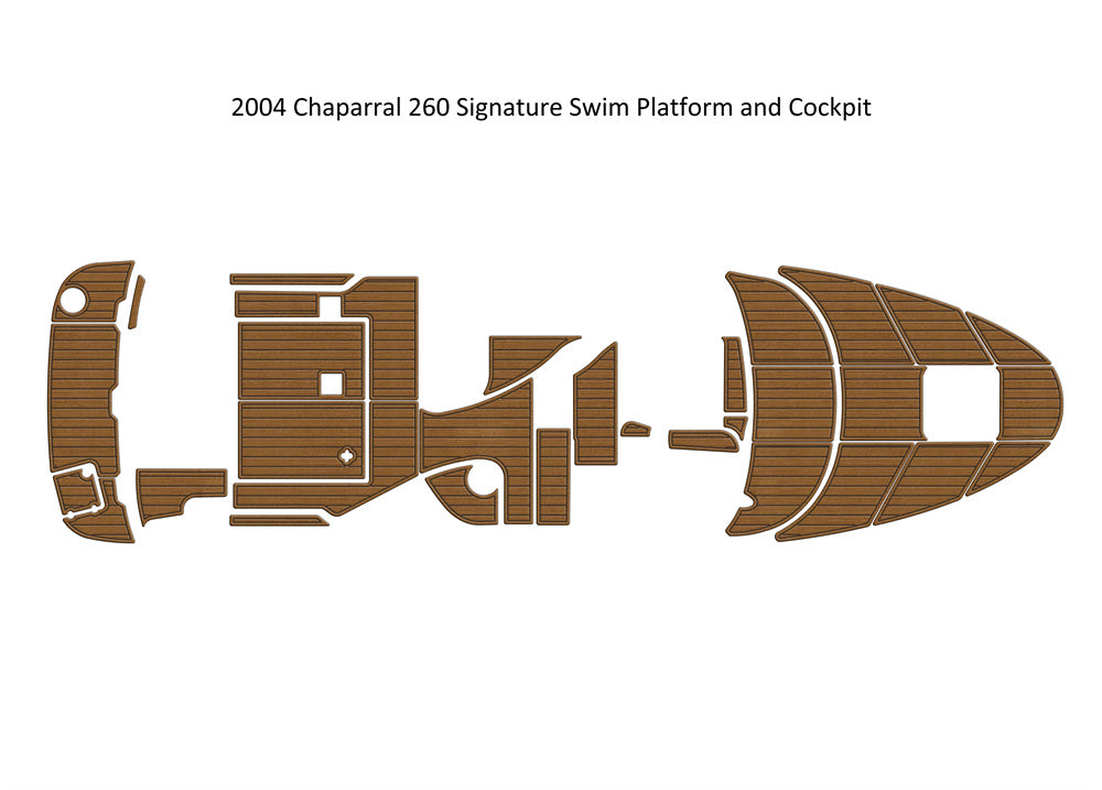 2004 Chaparral 260 Signature Swim Platform Cockpit Bow Boat EVA Teak Floor Pad SeaDek MarineMat Gatorstep Style Self Adhesive