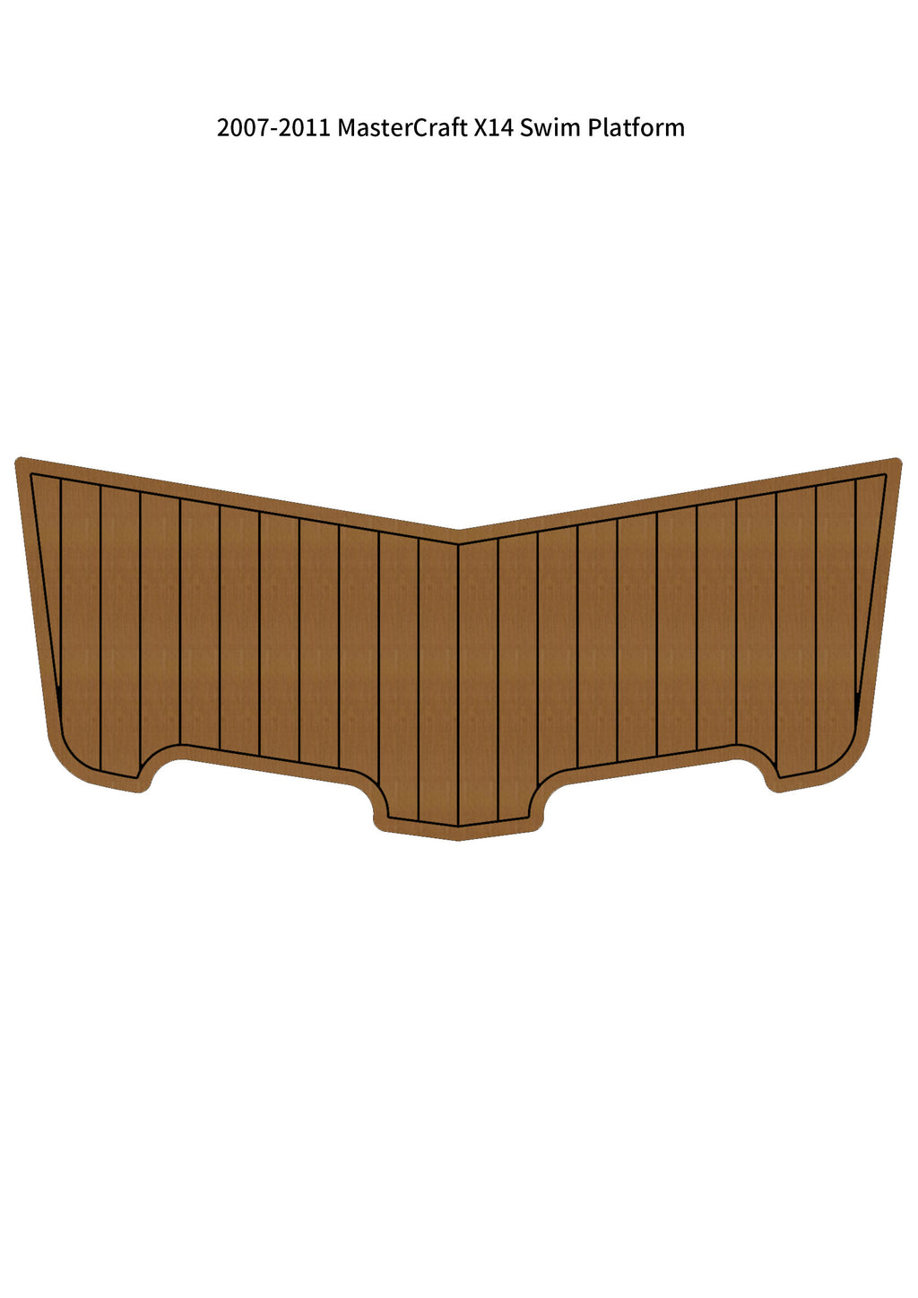 2007-2011 MasterCraft X14 Swim Platform Boat EVA Teak Floor Pad Mat Flooring SeaDek Marine Mat Gatorstep Style Self Adhesive