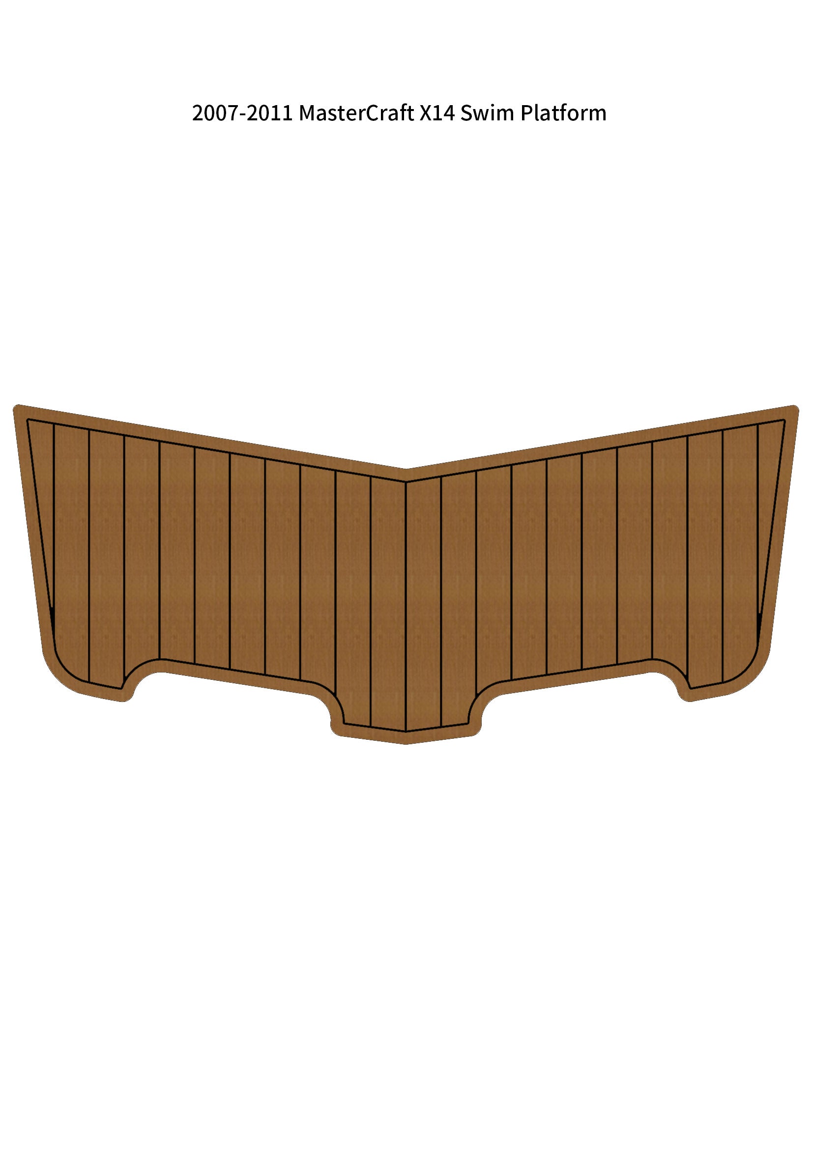 2007-2011 MasterCraft X14 Swim Platform Boat EVA Teak Floor Pad Mat Flooring SeaDek Marine Mat Gatorstep Style Self Adhesive