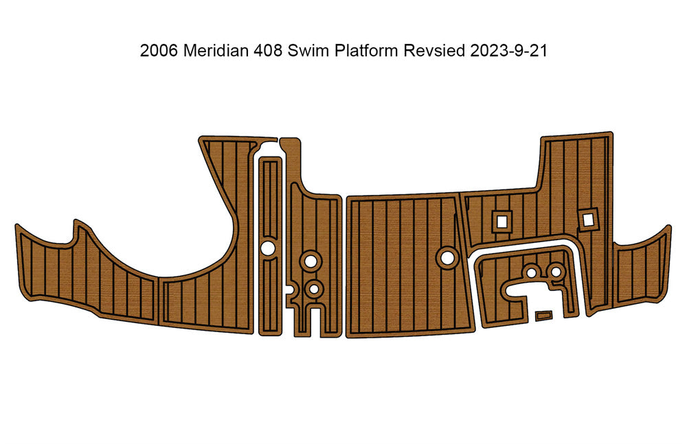 2006 Meridian 408 Swim Platform Step Pad Boat EVA Foam Faux Teak Deck Floor Mat