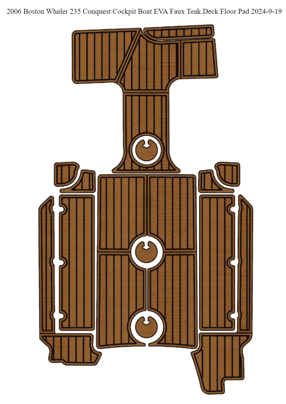 2006 Boston Whaler 235 Conquest Cockpit Pad Boat EVA Foam Faux Teak Floor Mat SeaDek MarineMat Gatorstep Style Self Adhesive