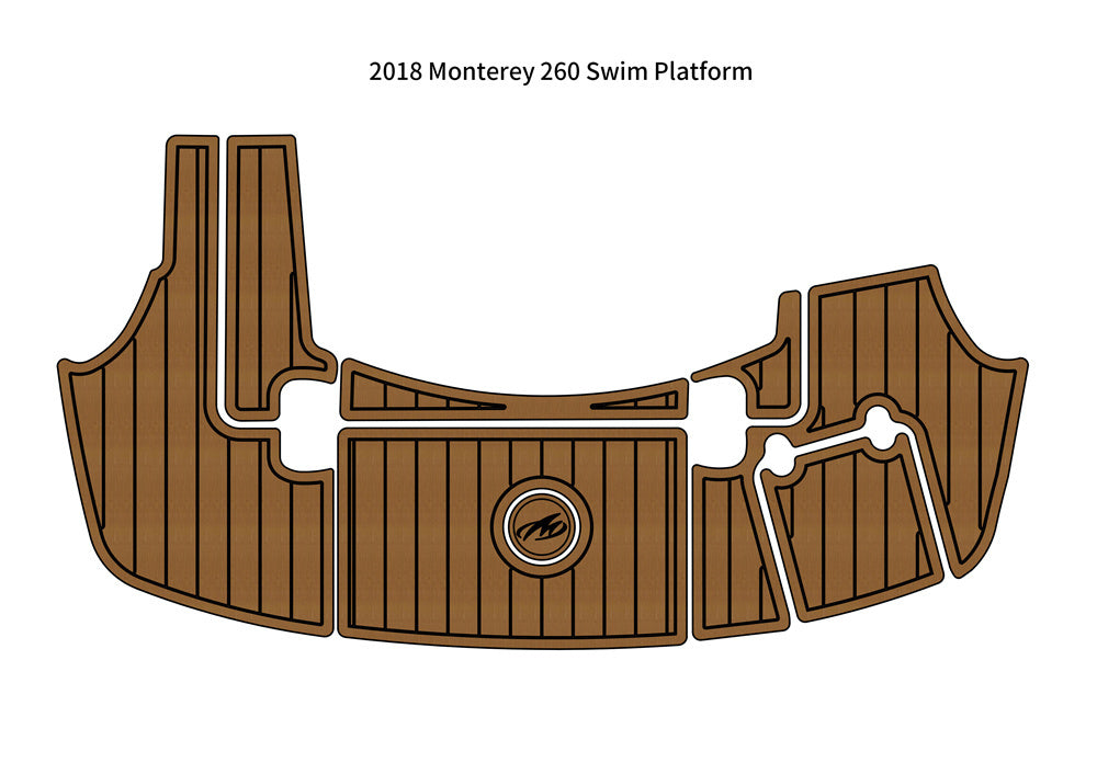 2018 Monterey 260 Swim Platform Step Pad Boat EVA Foam Faux Teak Deck Floor Mat