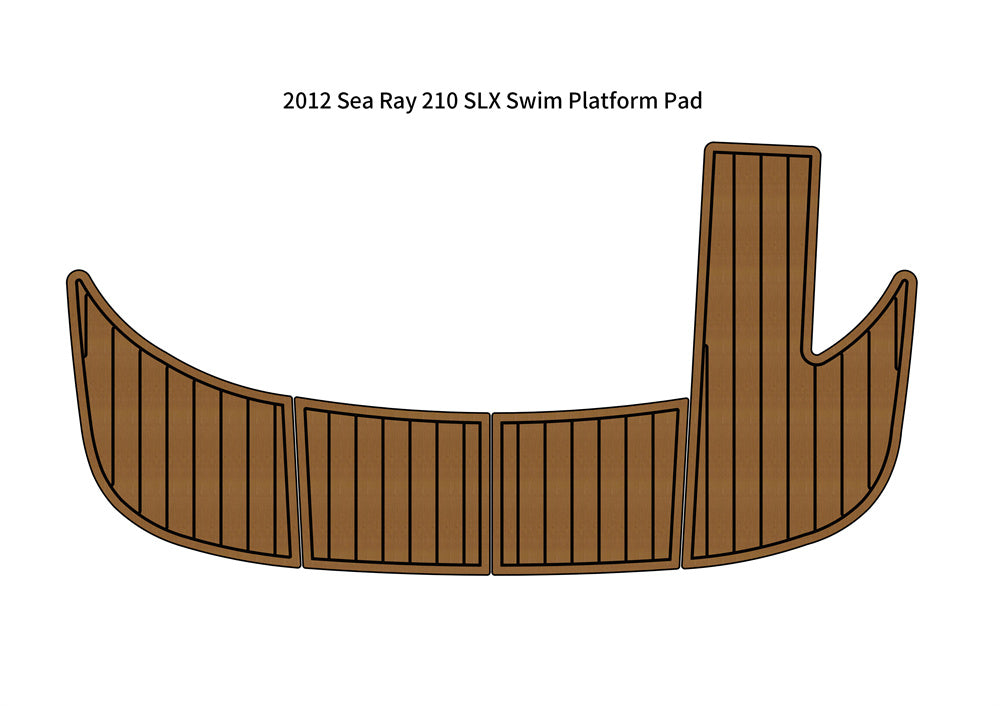 2012 Sea Ray 210 SLX Swim Platform Pad Boat EVA Foam Faux Teak Deck Floor Mat