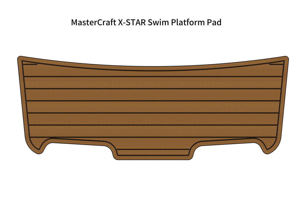 MasterCraft X-STAR Swim Platform Step Pad Boat EVA Foam Faux Teak Deck Floor Mat