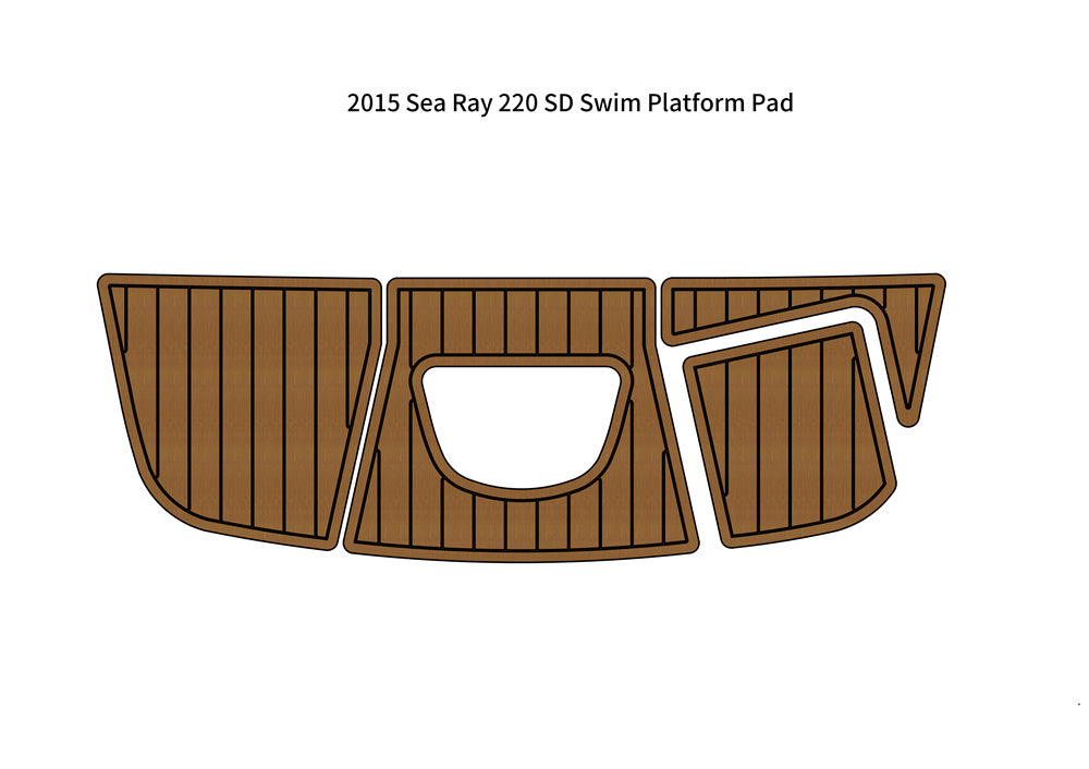 2015 Sea Ray 220 SD Swim Platform Pad Boat EVA Foam Faux Teak Deck Floor Mat