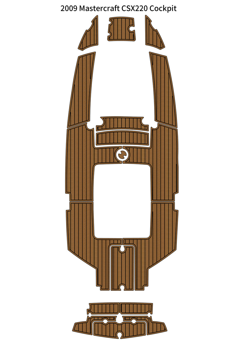 2009 Mastercraft CSX220 Cockpit Pad Boat EVA Foam Teak Deck Floor Mat Flooring SeaDek MarineMat Gatorstep Style Self Adhesive