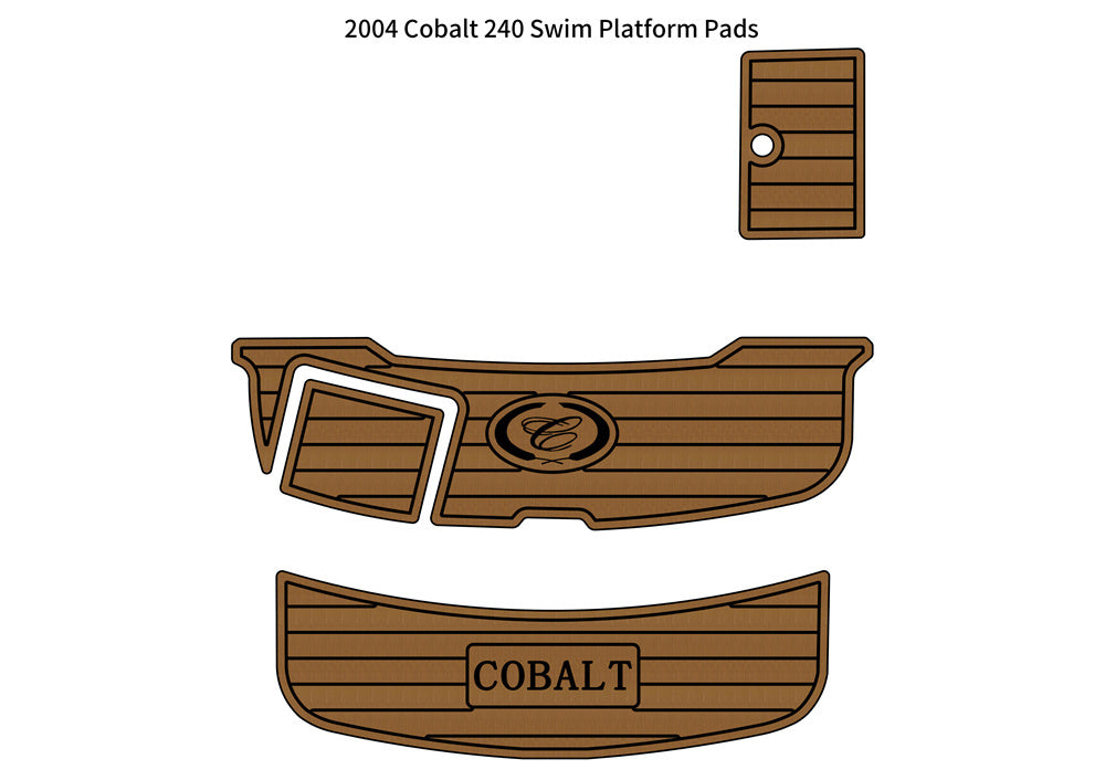 2004 Cobalt 240 Swim Platform Step Pad Boat EVA Foam Faux Teak Deck Floor Mat SeaDek MarineMat Gatorstep Style Self Adhesive