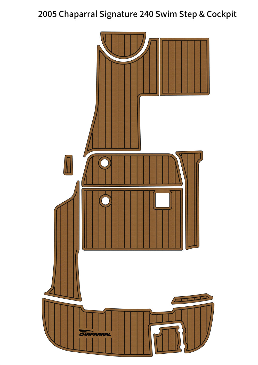 2005 Chaparral Signature 240 Swim Platform Cockpit Boat EVA Teak Floor Pad Mat SeaDek MarineMat Gatorstep Style Self Adhesive