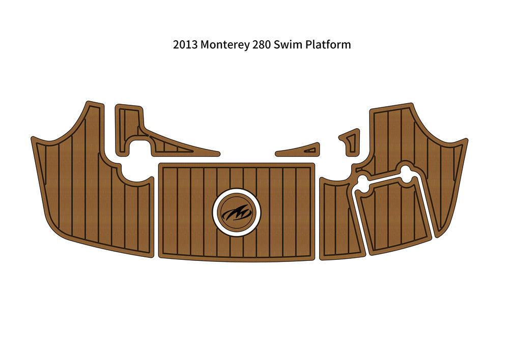 2013 Monterey 280 Swim Platform Step Pad Boat EVA Foam Faux Teak Deck Floor Mat