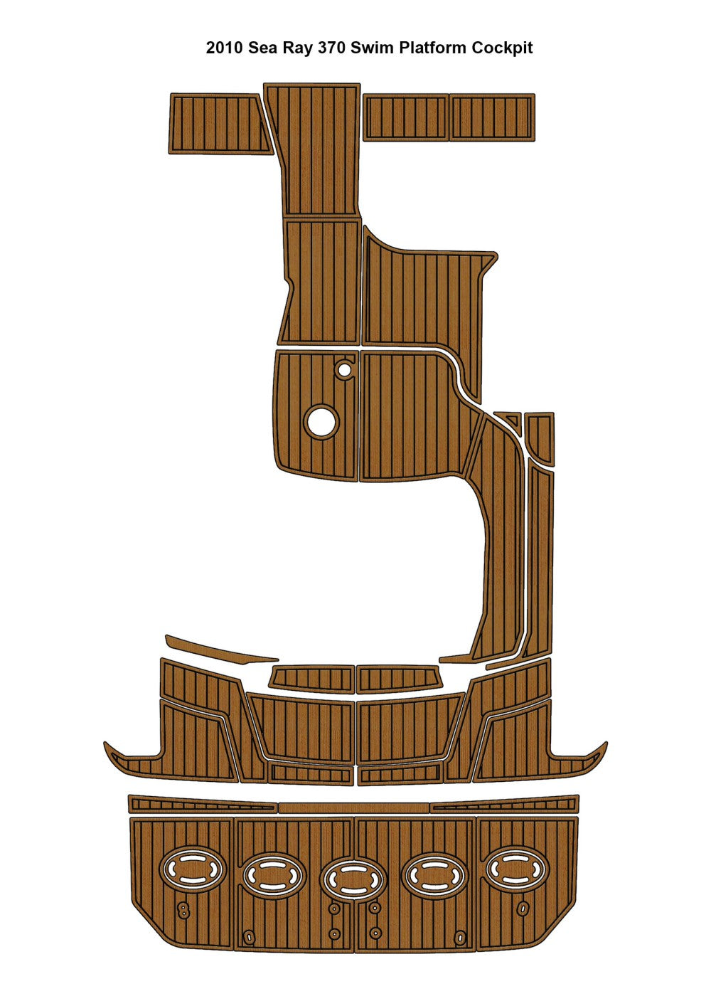 2010 Sea Ray 370 Swim Platform Cockpit Pad Boat EVA Foam Teak Deck Floor Mat SeaDek MarineMat Gatorstep Style Self Adhesive