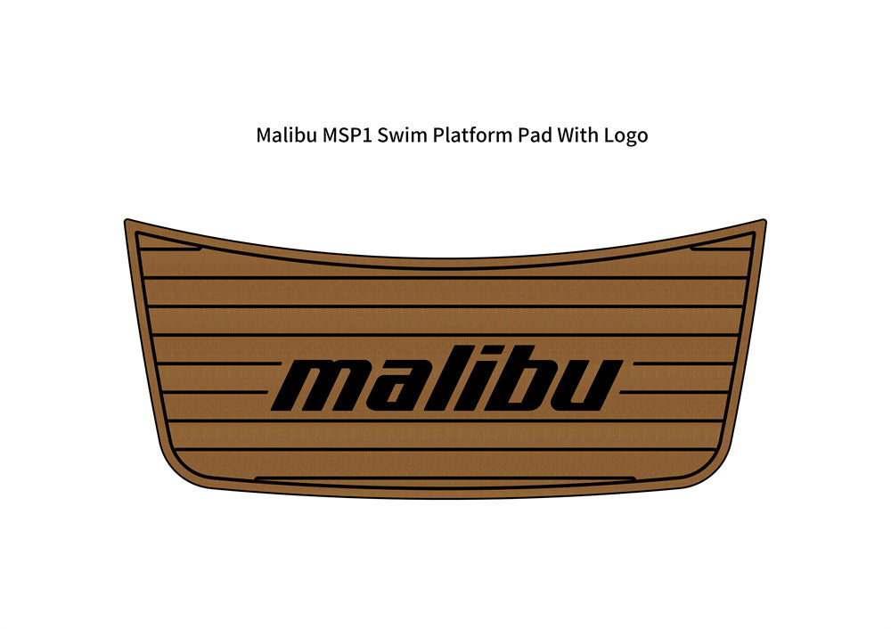 Malibu MSP1 Swim Platform Step Pad Boat EVA Foam Faux Teak Deck Floor Mat SeaDek MarineMat Gatorstep Style Self Adhesive