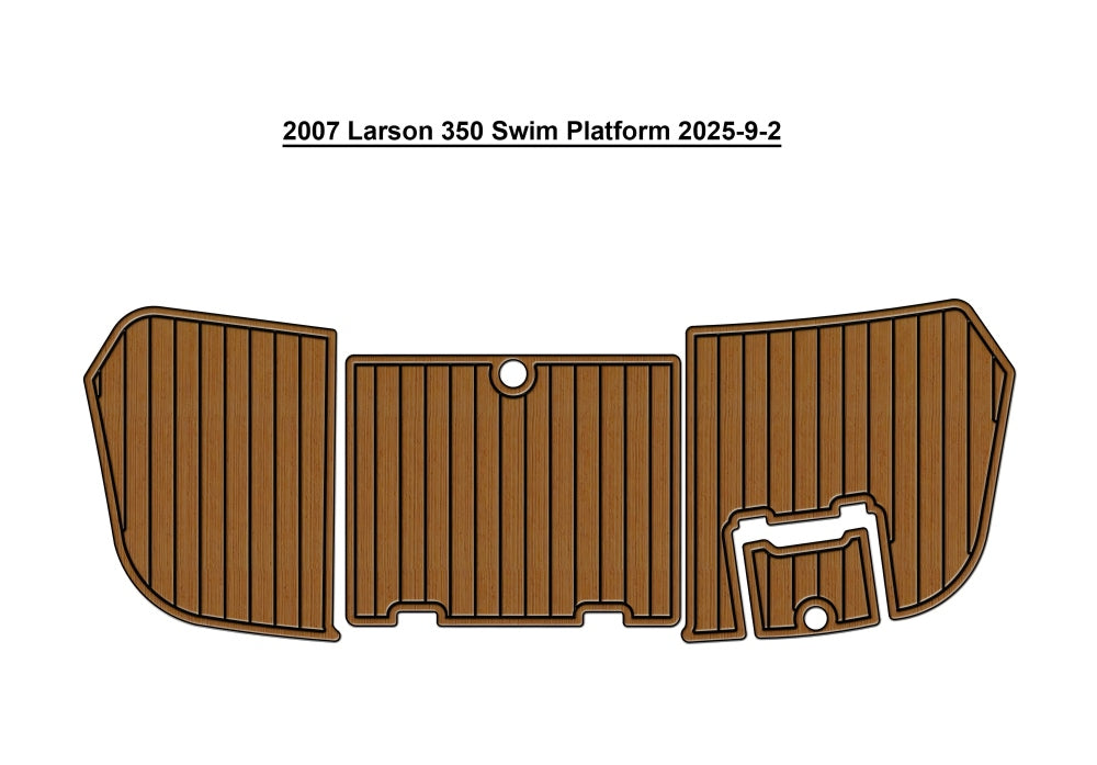 2007 Larson Cabrio 350 Swim Platform Cockpit Pad Boat EVA Foam Teak Deck Floor Mat SeaDek MarineMat Gatorstep Style Adhesive