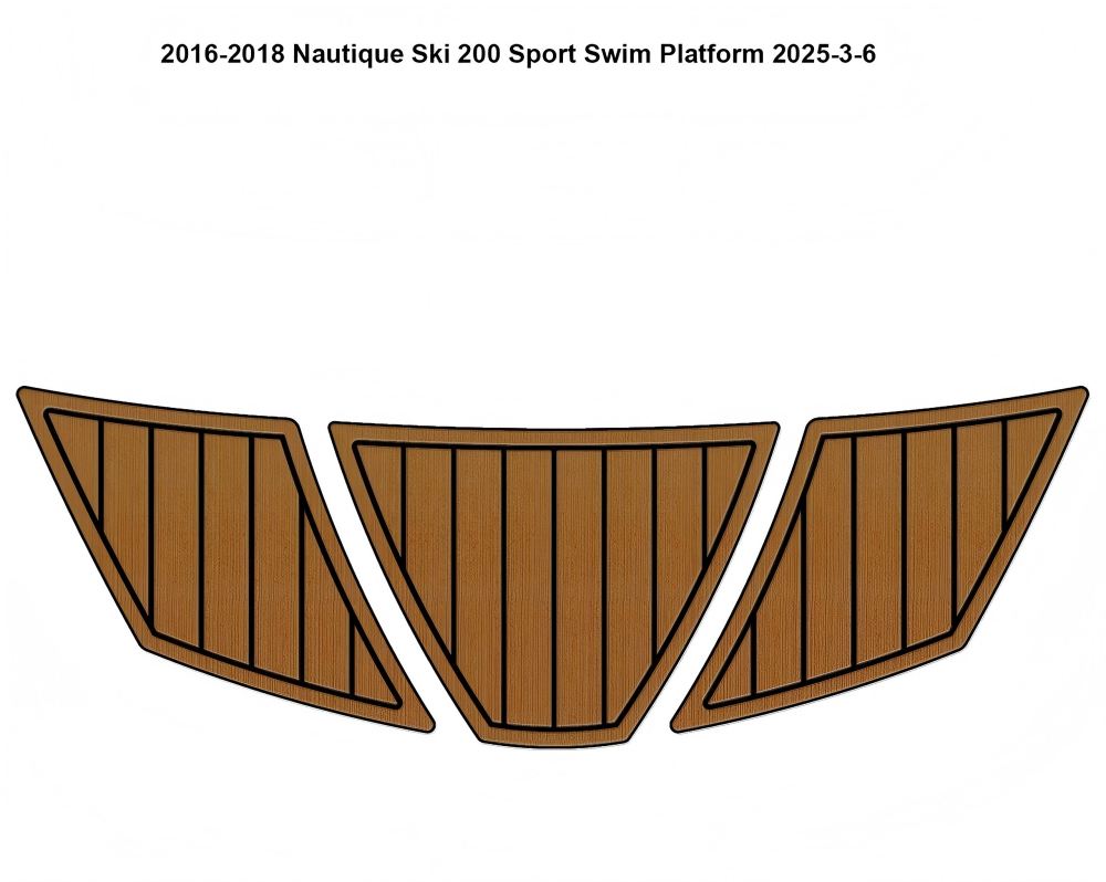 2016-2018 Nautique Ski 200 Sport Swim Platform Boat EVA Teak Deck Floor Mat SeaDek MarineMat Gatorstep Style Self Adhesive
