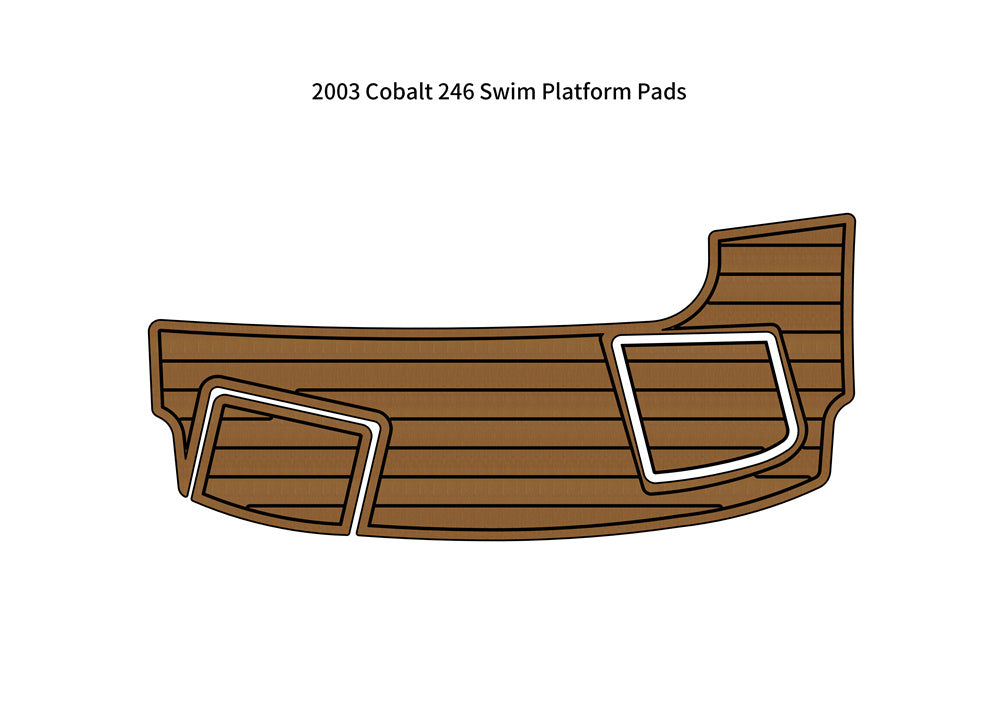 2003 Cobalt 246 Swim Platform Step Pad Boat EVA Foam Faux Teak Deck Floor Mat