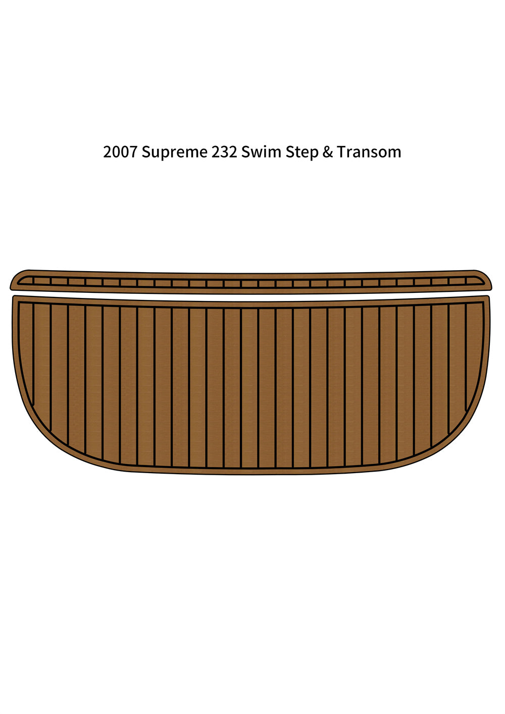 2007 Supreme 232 Swim Platform Step Pad Boat EVA Foam Faux Teak Deck Floor Mat