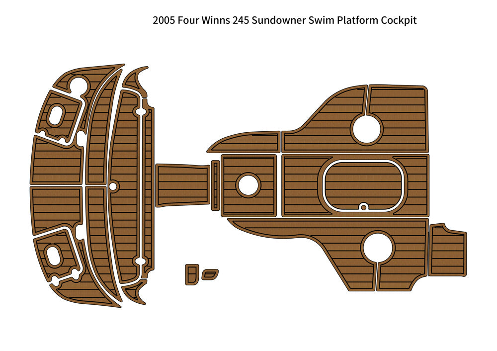 2005 Four Winns 245 Sundowner Swim Platform Cockpit Pad Boat EVA Teak Deck Floor SeaDek MarineMat Gatorstep Style Adhesive
