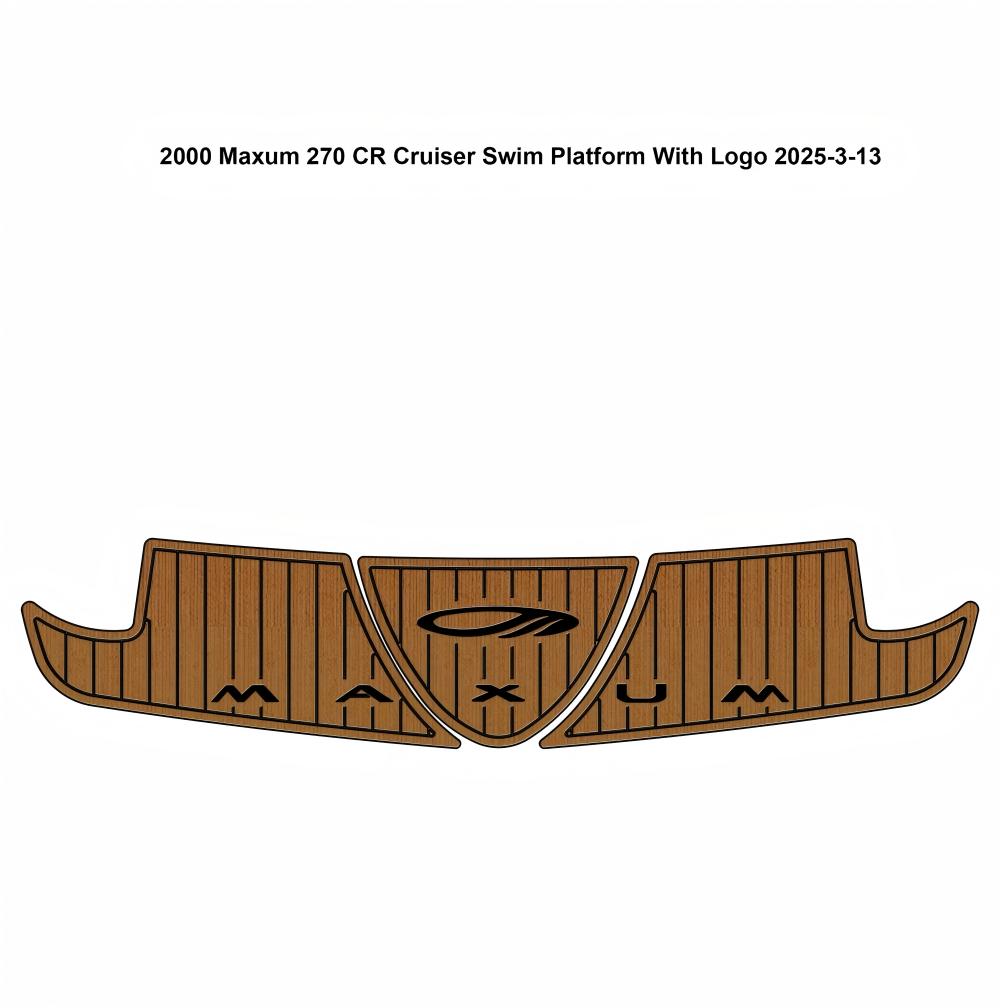 2000 Maxum 270 CR Cruiser Swim Platform Pad Boat EVA Foam Faux Teak Deck Floor Mat SeaDek MarineMat Gatorstep Style Self Adhesive
