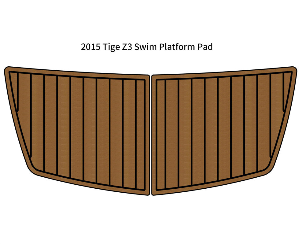 2015 Tige Z3 Swim Platform Step Pad Boat EVA Foam Faux Teak Deck Mat Seadek MarineMat Gatorstep Style Self Adhesive