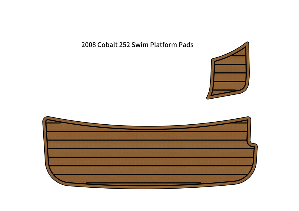 2008 Cobalt 252 Swim Platform Step Pad Boat EVA Foam Faux Teak Deck Floor Mat SeaDek MarineMat Style Self Adhesive